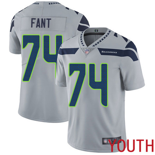 Seattle Seahawks Limited Grey Youth George Fant Alternate Jersey NFL Football #74 Vapor Untouchable